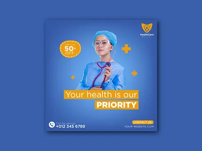 SOCIAL MEDIA POST DESIGN advertising clicnic doctor health banner health care social media post hospital instagram post madical banner marketing medical social media post