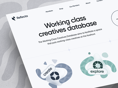 Reflecta - web design brand branding design illustration inspiration logo ui web web design