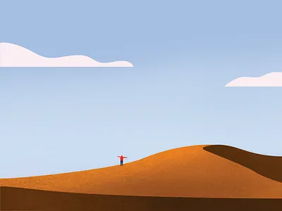 Desert Illustration branding design flat gradient graphic design illustration landscape simple texture vector