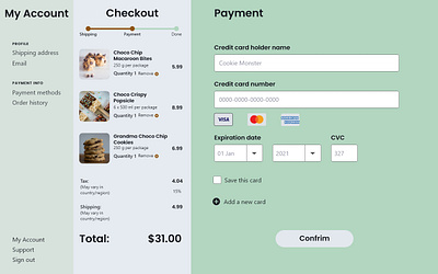 Checkout process UI Part 2/3 branding dailyui graphic design ui