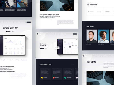 Entry - face recognition software about us analysis app blog clean dashboard design landing minimal recognition saas security single sign on software ui ux visux web website