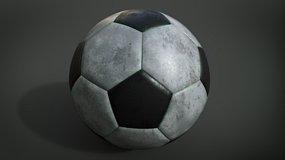 Soccer Ball 3d ball black and white blender football iray model modelling paint render soccer substancepainter