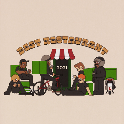 Best Restaurant 2021 adobe illustrator deliveroo illustration illustrator japan restaurant retro uber ubereats