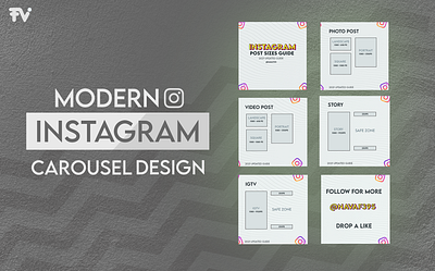 Modern Instagram Carousel Design branding client graphic design illustration inspiration instagram seamless vector work