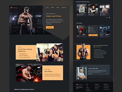 Gym Landing Page - UI/UX Design gym landing page uiux design web design