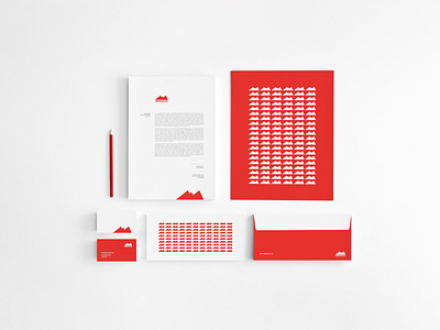 SIERRAFILMS andes company design dynamic graphic design identity latin logo minimalist mountain new perú progress red stationery