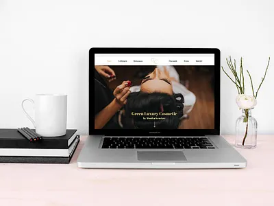 Green Luxury Cosmetic design screendesign ui