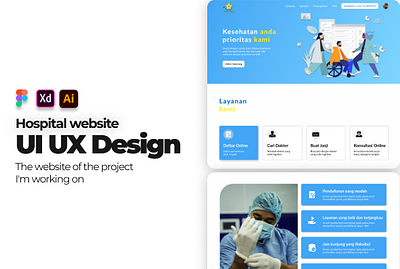 User interface for Hospital website app app design business ui design freelance graphic design ui ui design user interface website ui