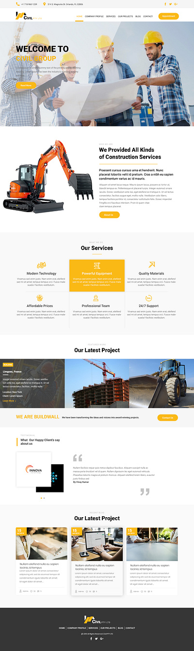 Corporate Website Homepage UI Design ui