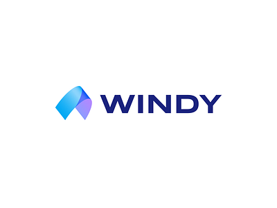 Windy – Logo Design // For Sale abstact brandforma branding design flight fly gradient letter w light logo logotype mark modern multiply overlap overlay trendy w wind windy