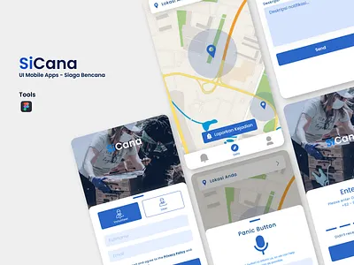 SiCana - Siaga Bencana android branding design mobile apps ui uiux design ux