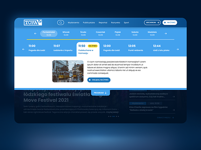 ToyaTV Platform - Program Schedule app design inteface news program schedule tv ui ux web app web design