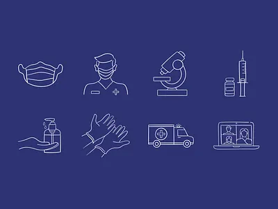 COVID-19 Pandemic Icons covid 19 healthcare icon pack icon set mask pandemic vector icon virus