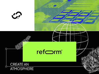 Reform ⌔ abstract logo adobe illustrator high tech logo logo design minimalistic modern logo music simple techno zoomer