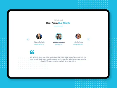 Testimonial UI Design quotes design testimonial uiux