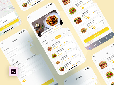 Food Delivery Mobile App 3d animation app branding design food app design graphic design illustration landing page logo motion graphics ui ux vector web
