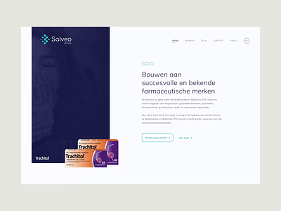 Salveo Pharma — Building successful pharmaceutical brands design ui website