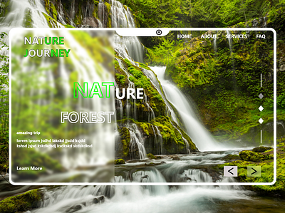 nature landing page design branding design illustration minimal typography ui ux web