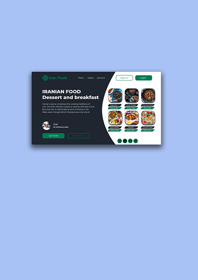 Iranian Food Website design graphic design logo ui ux