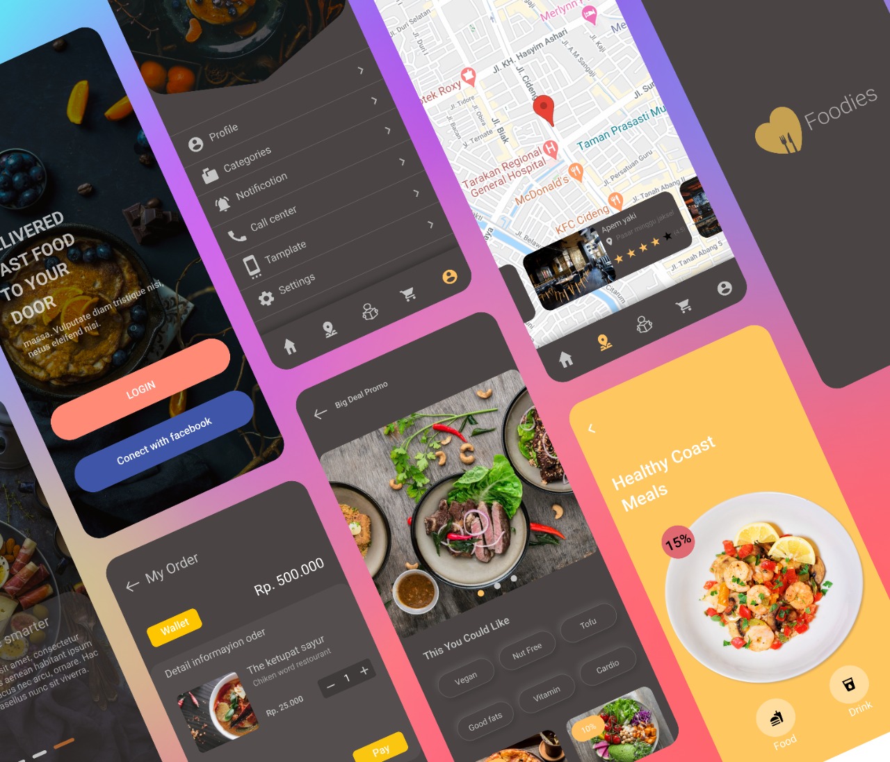 Food Delivery App UI pro product design ui uidesign ux uxdesign uxresearch