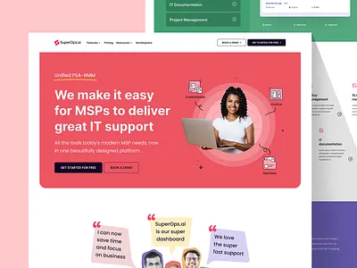 SuperOps.ai - Homepage re-design design figma homepage layout saas ui website
