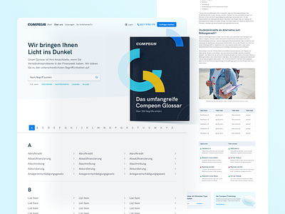 📚 Glossary for fintech COMPEON blog compeon fintech glossary interface landingpage ui ux webdesign website