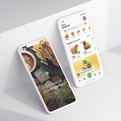 Just another flawless food app 6noran application branding clean design food illustration mobile startup ui ux