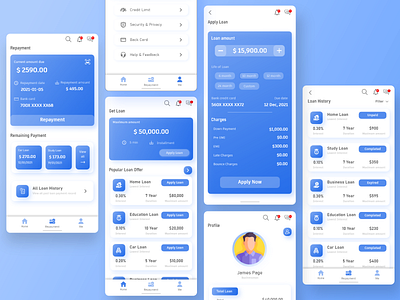 Loan App UI Design accounting app app app design app ui app ui design design loan app ui