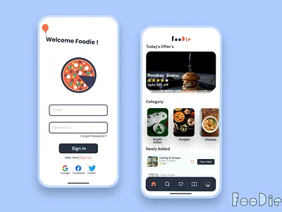 Restaurant Reviewing and Booking App UI Design