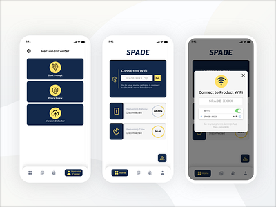 Spade App Redesign | Bluetooth or Wi-Fi Device Connector App aesthetic android app design bluetooth branding connector creative creative design device graphic design ios minimal mobile app modern receiver redesign ui user intereface ux wifi