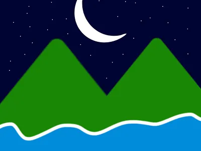 Childhood Nature Night design illustration