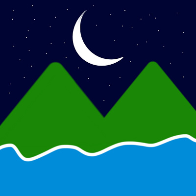 Childhood Nature Night design illustration