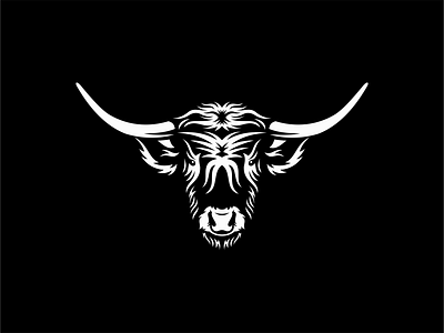 Bull Logo for Sale animal beef branding bull cattle cow design emblem farm horns icon illustration logo mark modern ox vector