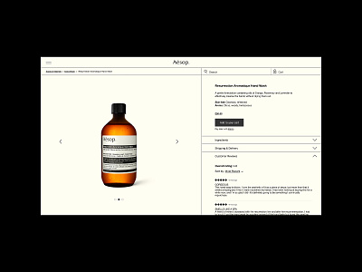 Aesop Landing Page Re-Design digital digital design digital website ecommerce figma landing page product design product page ui user interface design userinterface ux web webpage website