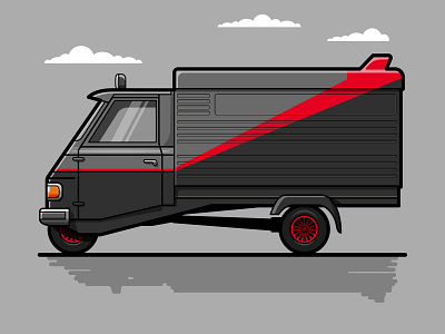 A-Team Piaggio Ape adobe illustrator art direction branding car design designer flat design flat icon flat illustration freelance designer freelance illustration graphic design icon icon design illustration logo vector vector design vector illustration