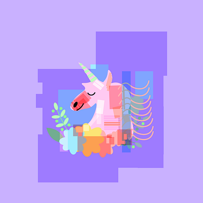 Channelizing my inner unicorn 🦄 adobe illustrator design graphic design illustration vector vector graphics