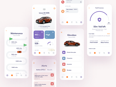 P - Drive automotive branding clean design flutter interaction managing mobile motion graphics subscription ui ux vehicles