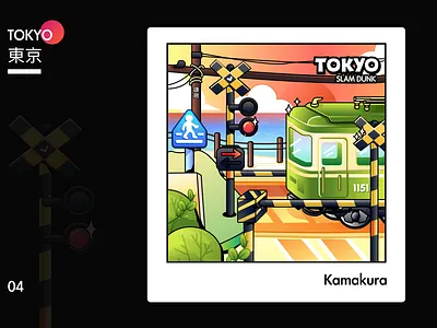 Kamakura design icon illustration japan kamakura slam dunk tokyo ui