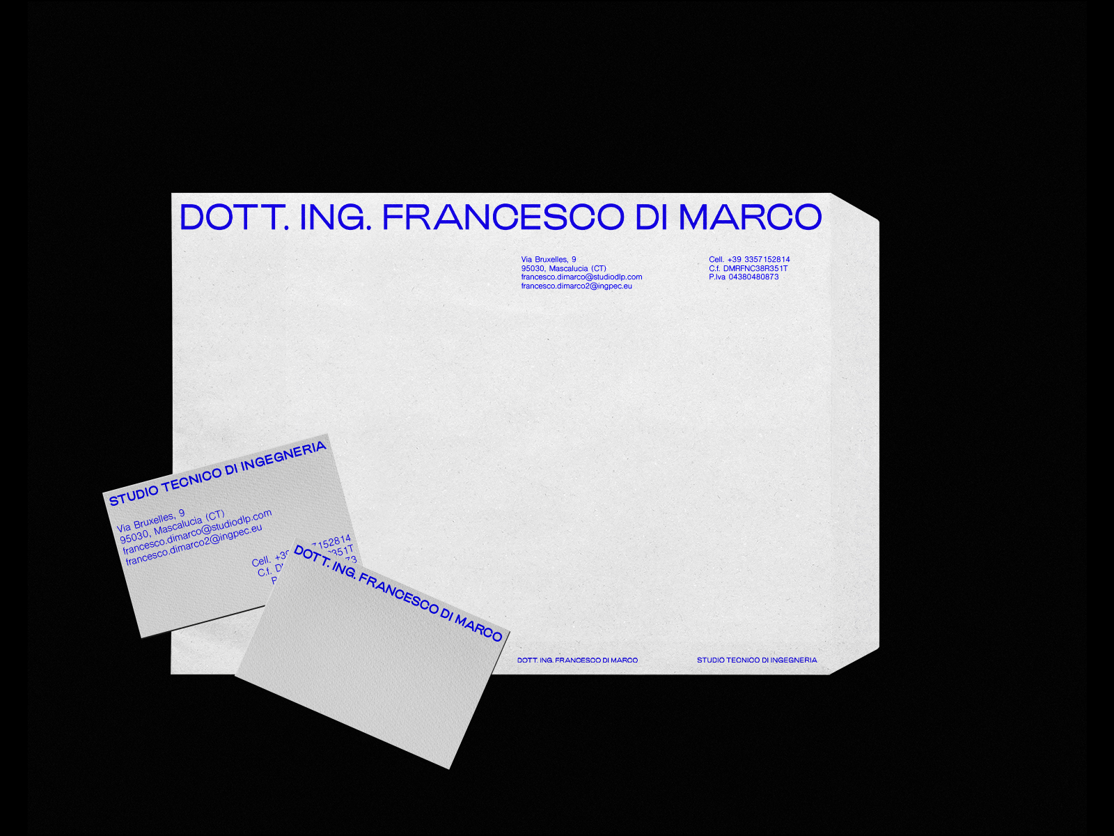 Dott. Ing. Francesco Di Marco — Brand Identity adobe illustrator branding brandinginspiration corporate corporatedesign design dribbble envelope envelopedesign graphic design illustrator logotype logotypedesign photoshop print typography visualidentity