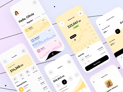 Crypto wallet - Mobile app app app design bitcoin blockchain crypto cryptocurrency ethereum mobile app mobile app design mobile design mobile ui wallet