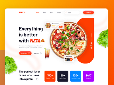 Pizza Web Exploration🔥🔥 best pizza ui best ui templates landing page design landing ui pizza best ui pizza landing page pizza landing ui pizza trending ui pizza ui pizza ui design pizza web pizza web design pizza web exploration pizza website trend2021 trending ui ui ui design user interface design ux