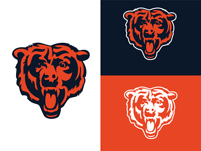 Bears Head Logo Refinement bear head bears branding chicago chicago bears design football illustration logo nfl