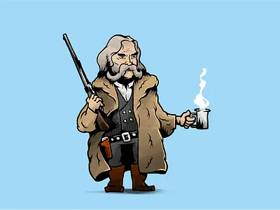 John Ruth, The Hangman character design characters illustration movie tarantino western