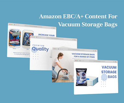 EBC / A+ Content For Vacuum Storage Bags a content amazon a amazon a content amazon a content design amazon a design amazon ebc amazon ebc design amazon product amazon product listing brand brand identity branding design ebc design graphic design product designing product package design product packaging vacuum storage bags visual identity