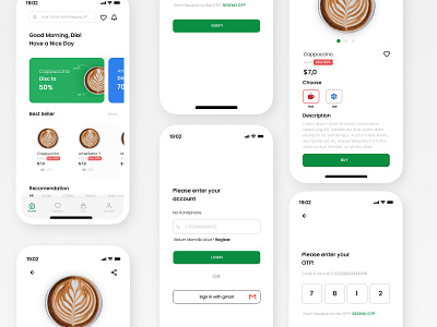 COFFEE APP app branding design figmadesign ui ui design ux