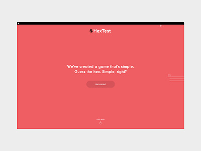 HexTest animation branding clean design game interaction logo minimal ui ux web website