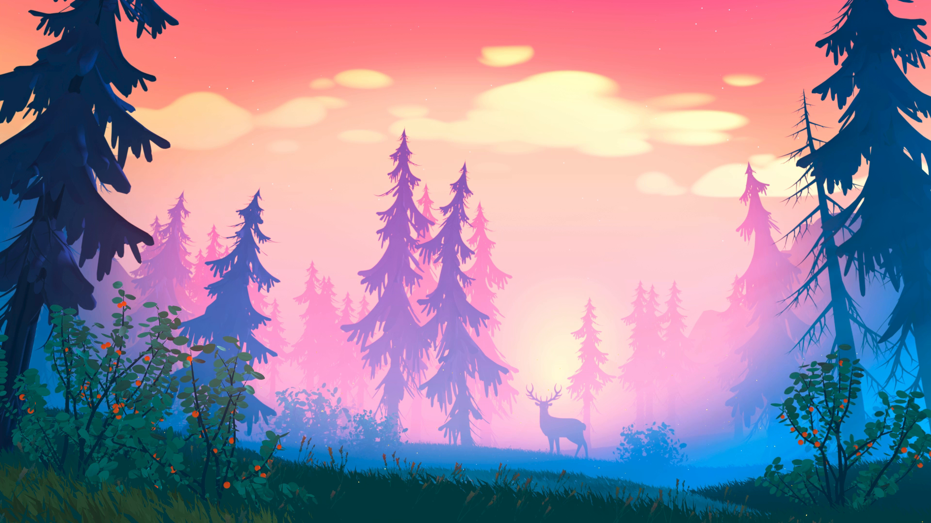 502661 firewatch hiking sunset forest  Rare Gallery HD Wallpapers