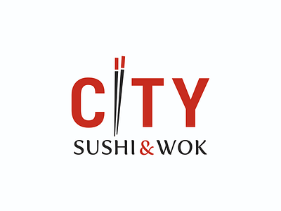 CITY sushi&wok branding design logo