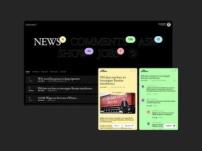 Hackernews - UI redesign concept app branding design desktop graphic design logo typography ui ux