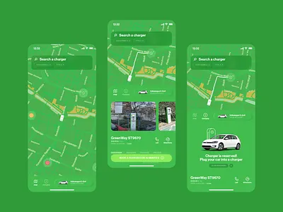 Process of booking a car charger - UX/UI concept app branding car charging design graphic design ios mobility typography ui ux